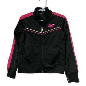 Nike Little Girls Pink & Black Track Jacket